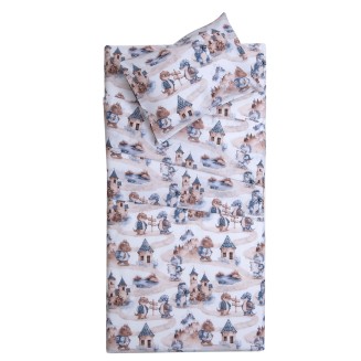 Σεντόνια Σετ Λίκνου 80x100 Viopros Ντράκο Σιέλ